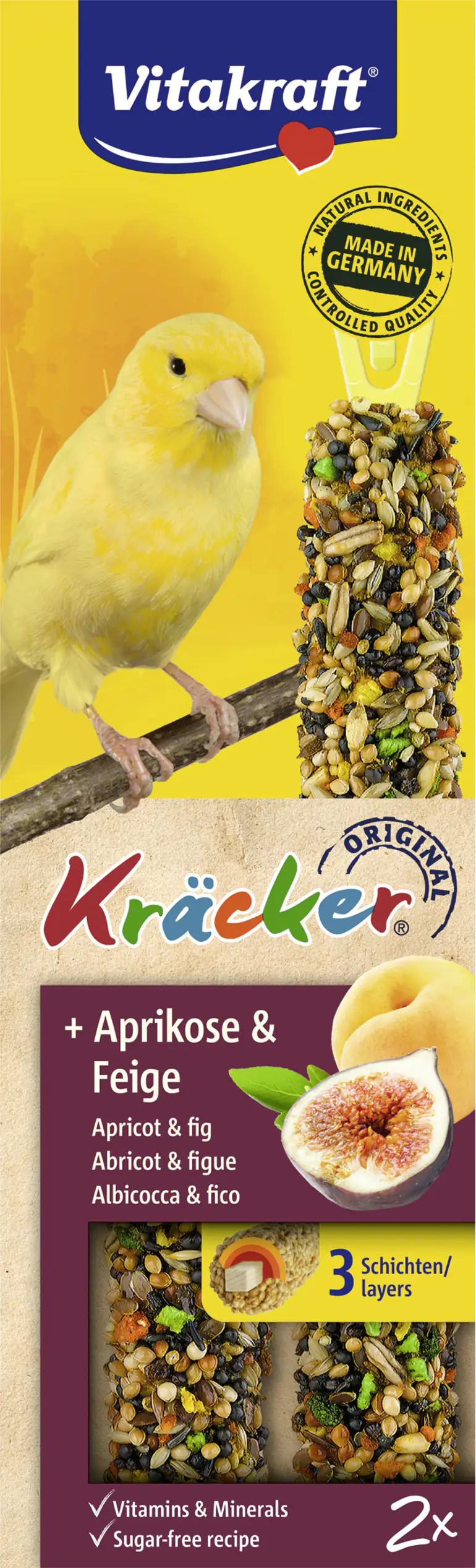 Vitakraft Kräcker® Aprikose & Feige 2 Stück / 60 g