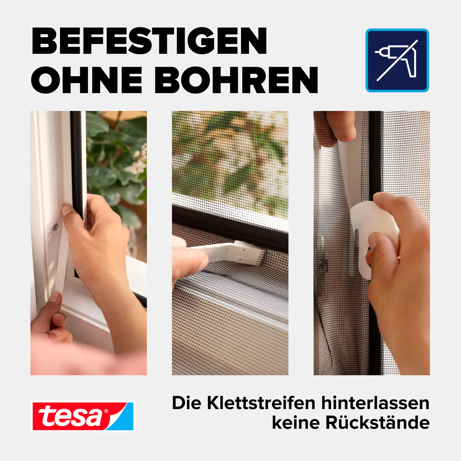 tesa Fliegenschutz-Fenster Comfort 170 x 180 cm weiß kürzbar