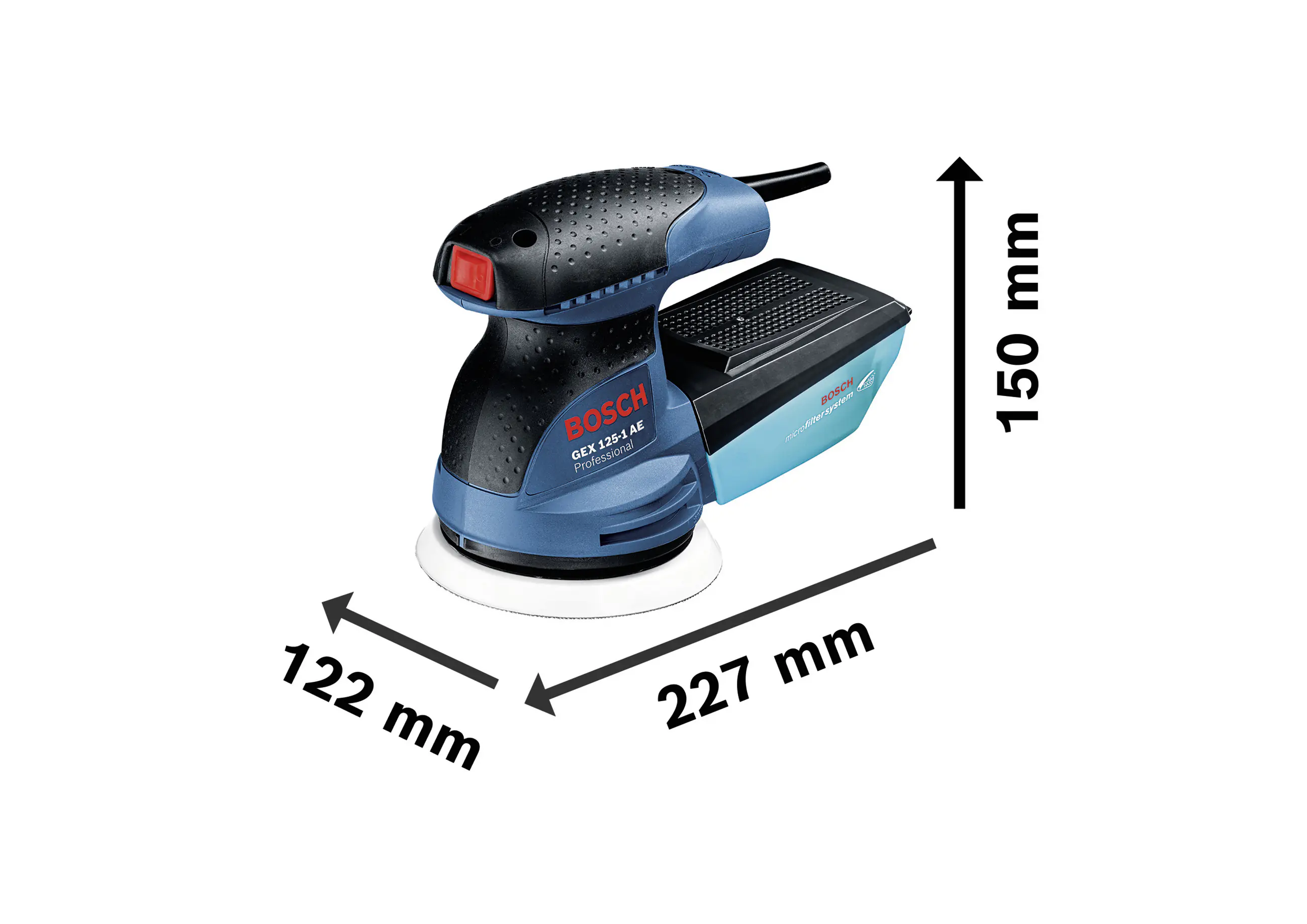Bosch Professional Exzenterschleifer GEX 125-1 AE 250 W