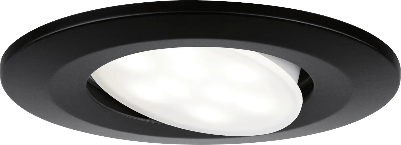 Paulmann LED Einbauleuchte Set Calla schwarz matt schwenkbar Ø 9 cm 