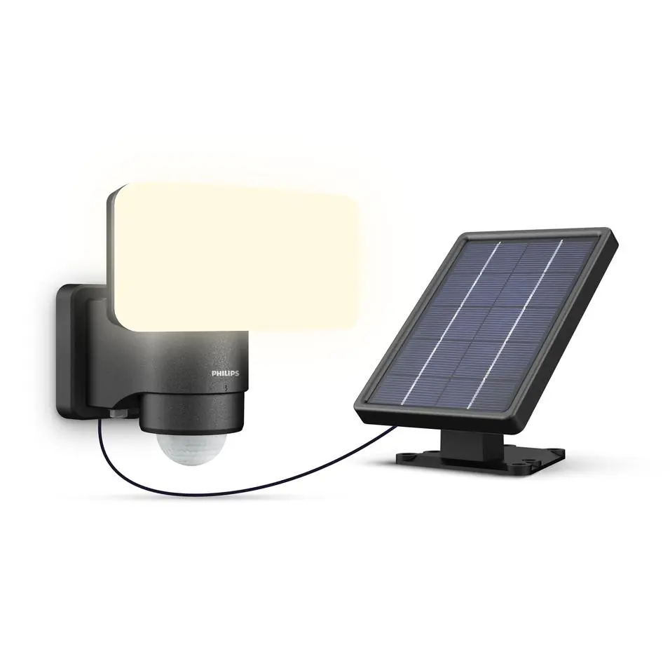 Philips Solar Wandleuchte Tylus schwarz 18,5 x 17 x 21 cm kaltweiß