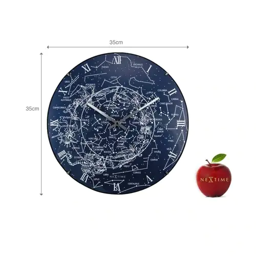 Nextime Wanduhr Milky Way Dome Ø 35 cm