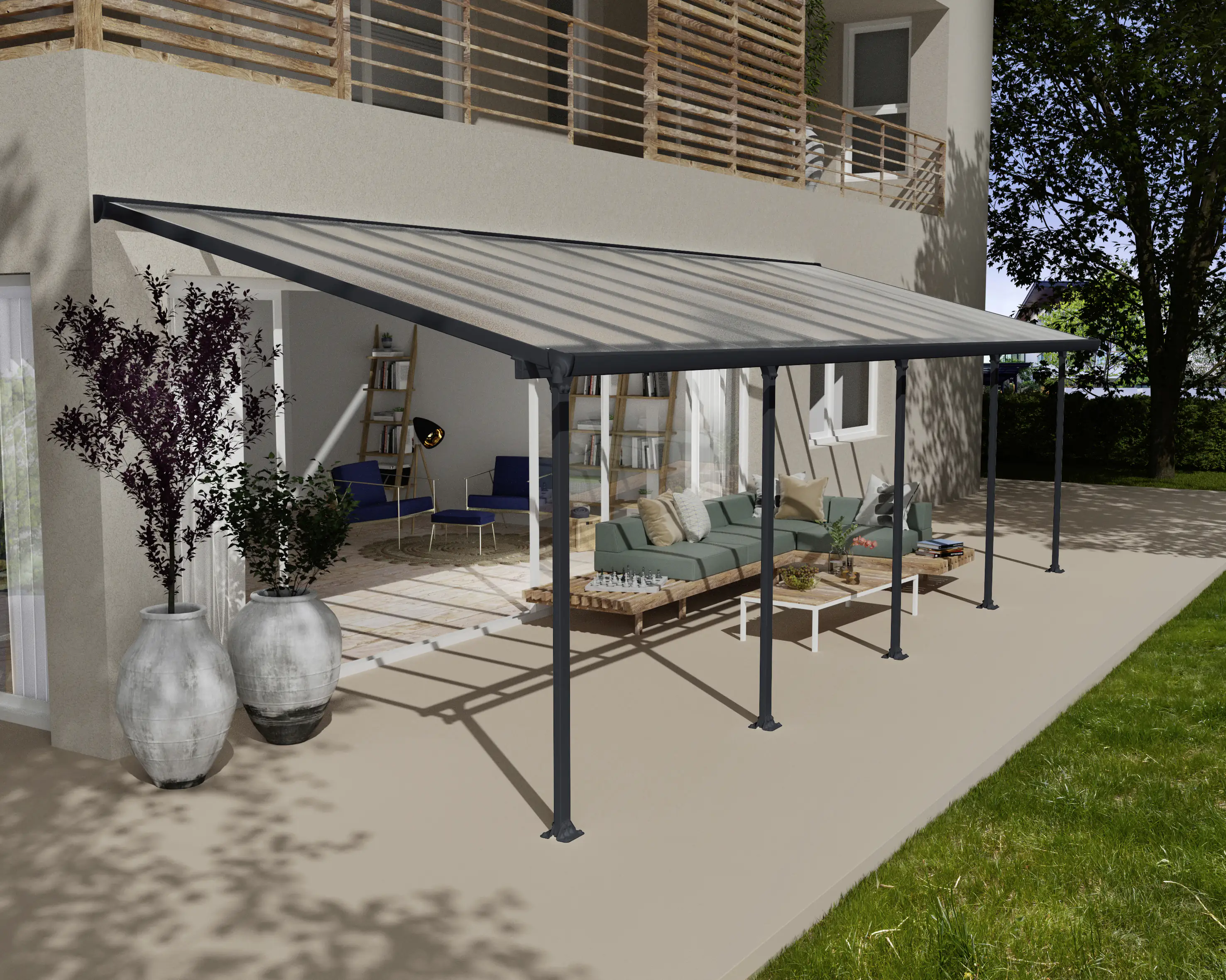 Canopia Terrassenüberdachung Feria  915 x 294 cm anthrazit