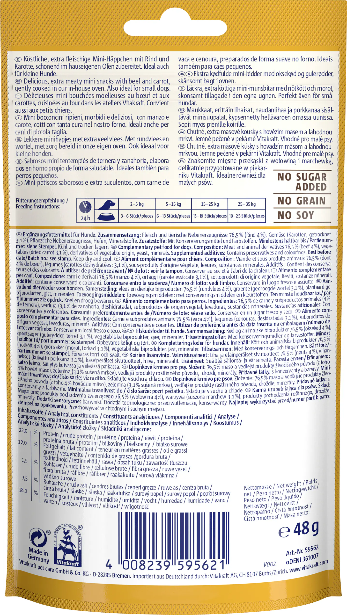 Vitakraft Treaties® Minis Rind & Karotte 48 g