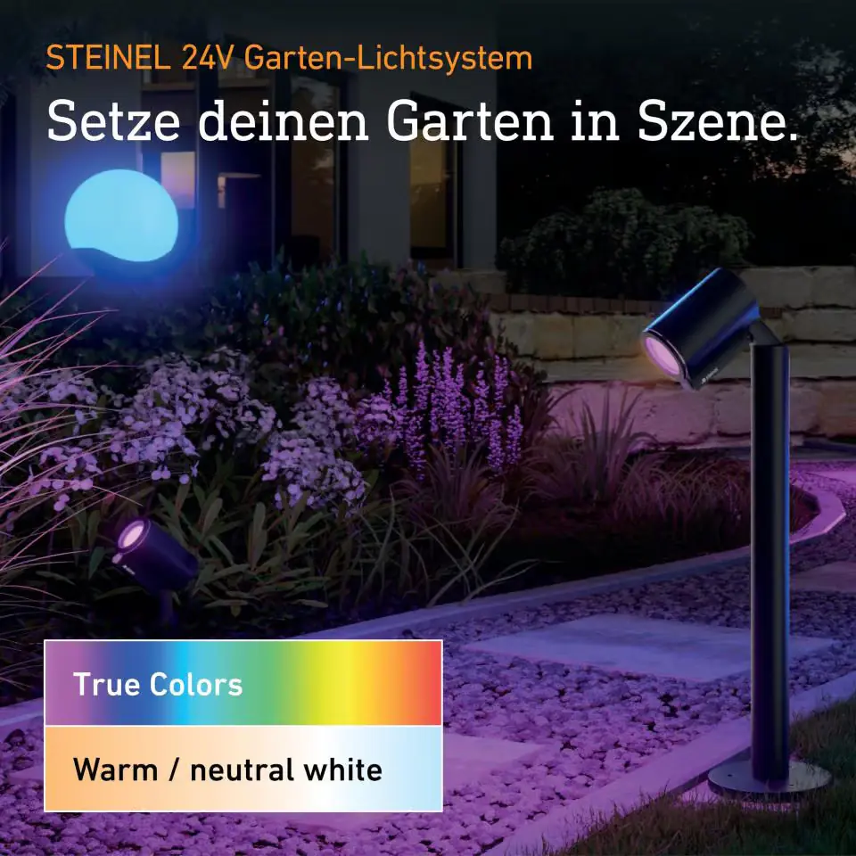 Steinel LED Strahler Spot Garten 24V Starter-Set warmweiß-neutralweiß anthrazit