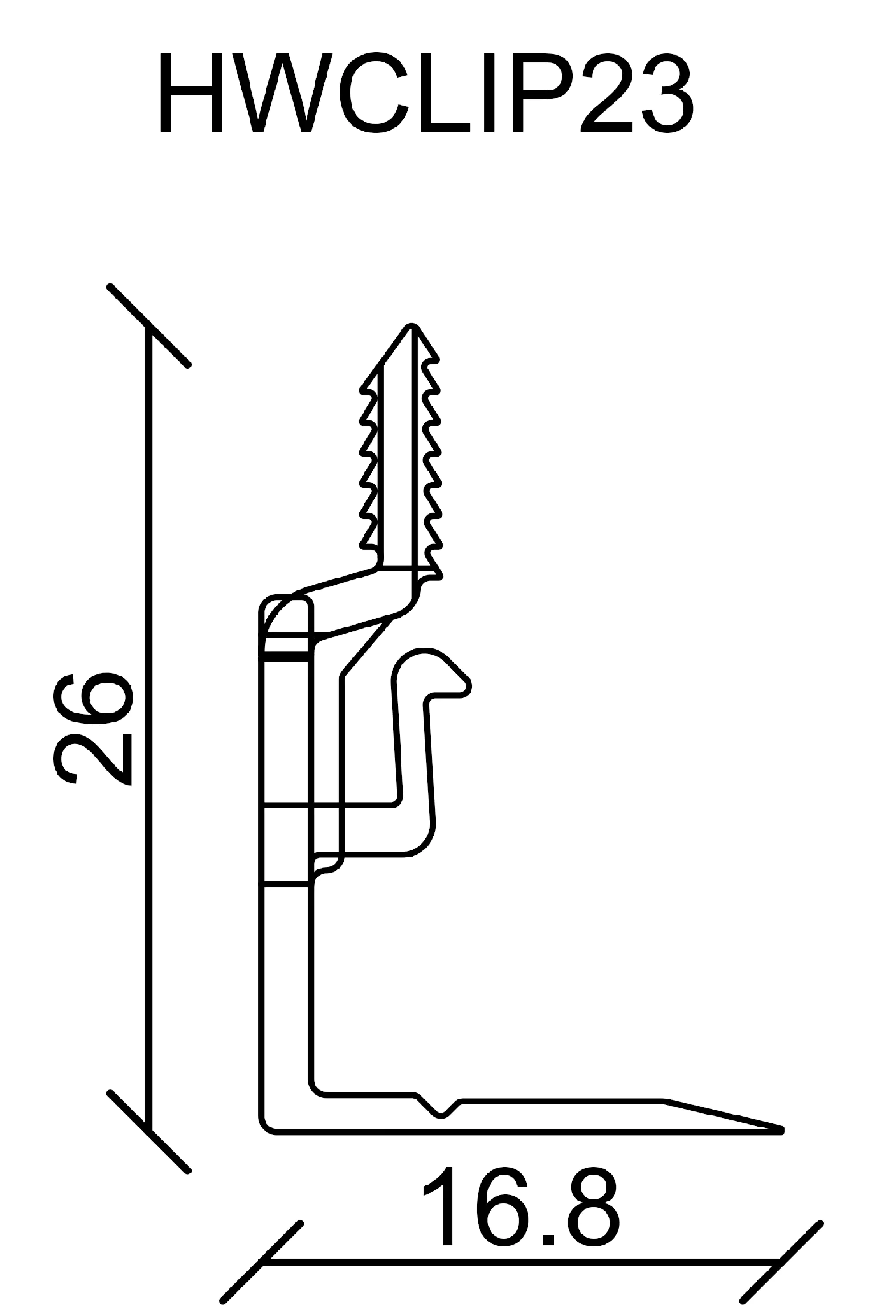 Leistenclip schwarz