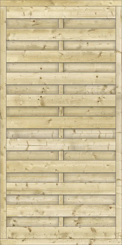 Sichtschutzzaun Rügen 90 x 180 cm, gerade, kesseldruckimprägniert