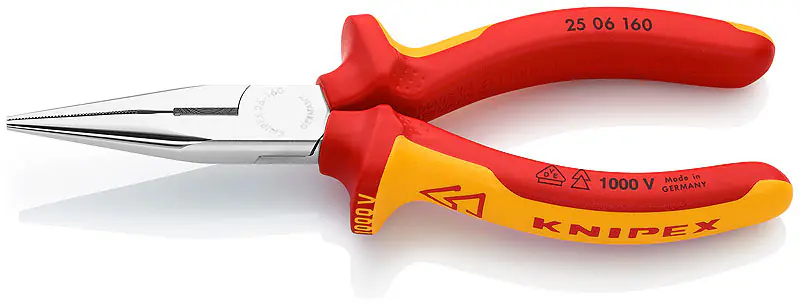 Knipex Flachrundzange 160 mm VDE mit Schneide