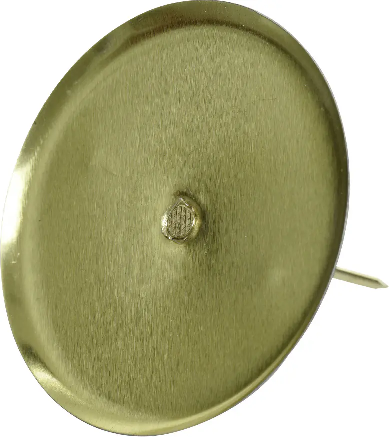 Kaemingk Adventskerzenhalter Ø 8 cm hellgold ohne Dorn, 4 Stück