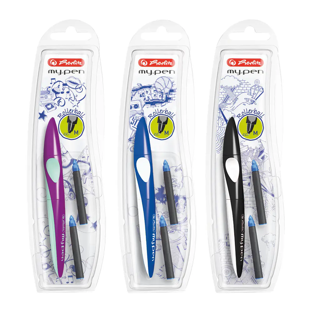 herlitz Tintenroller my.pen im Folienetui