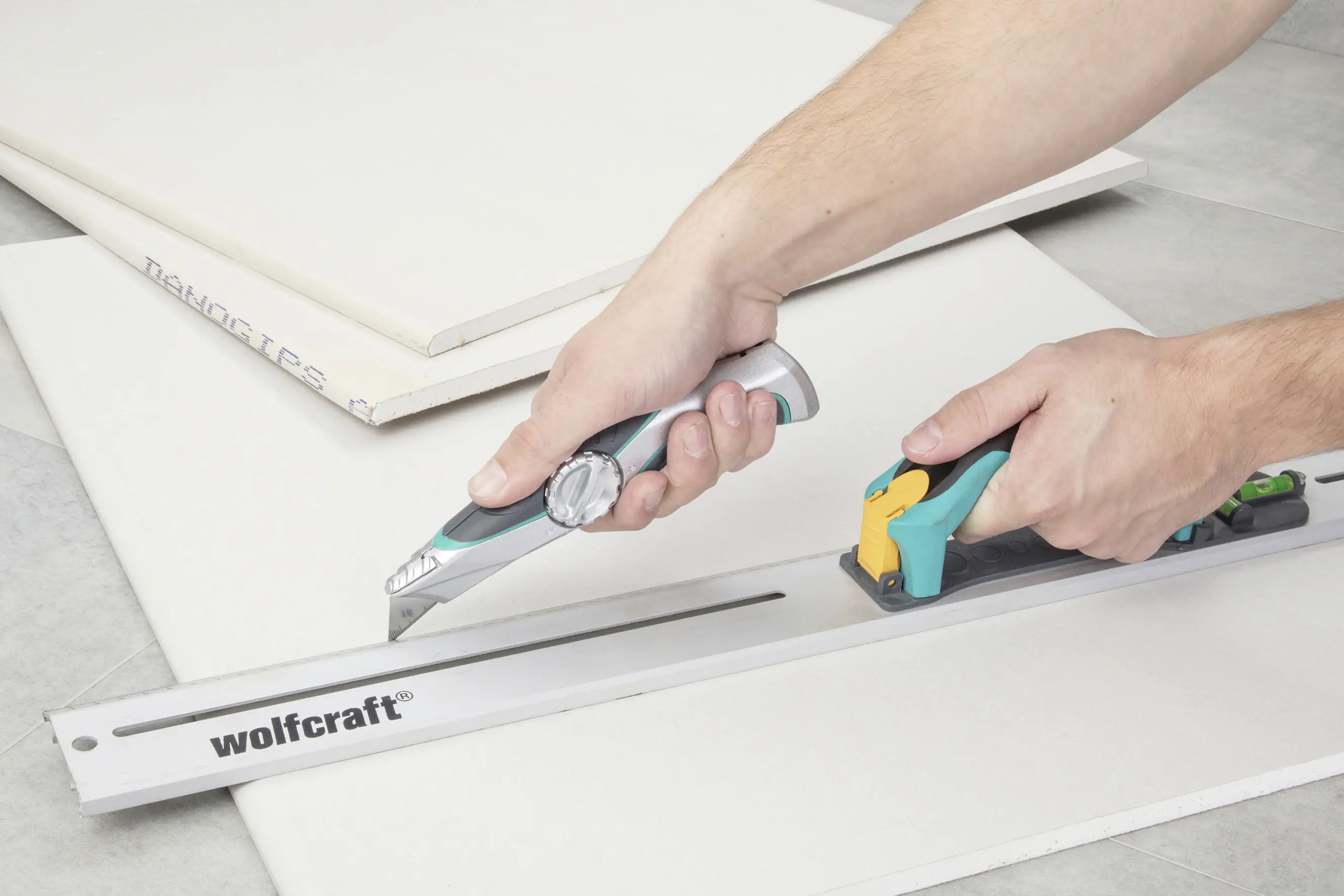 Wolfcraft Trapezklingenmesser inkl. Köcher Profi