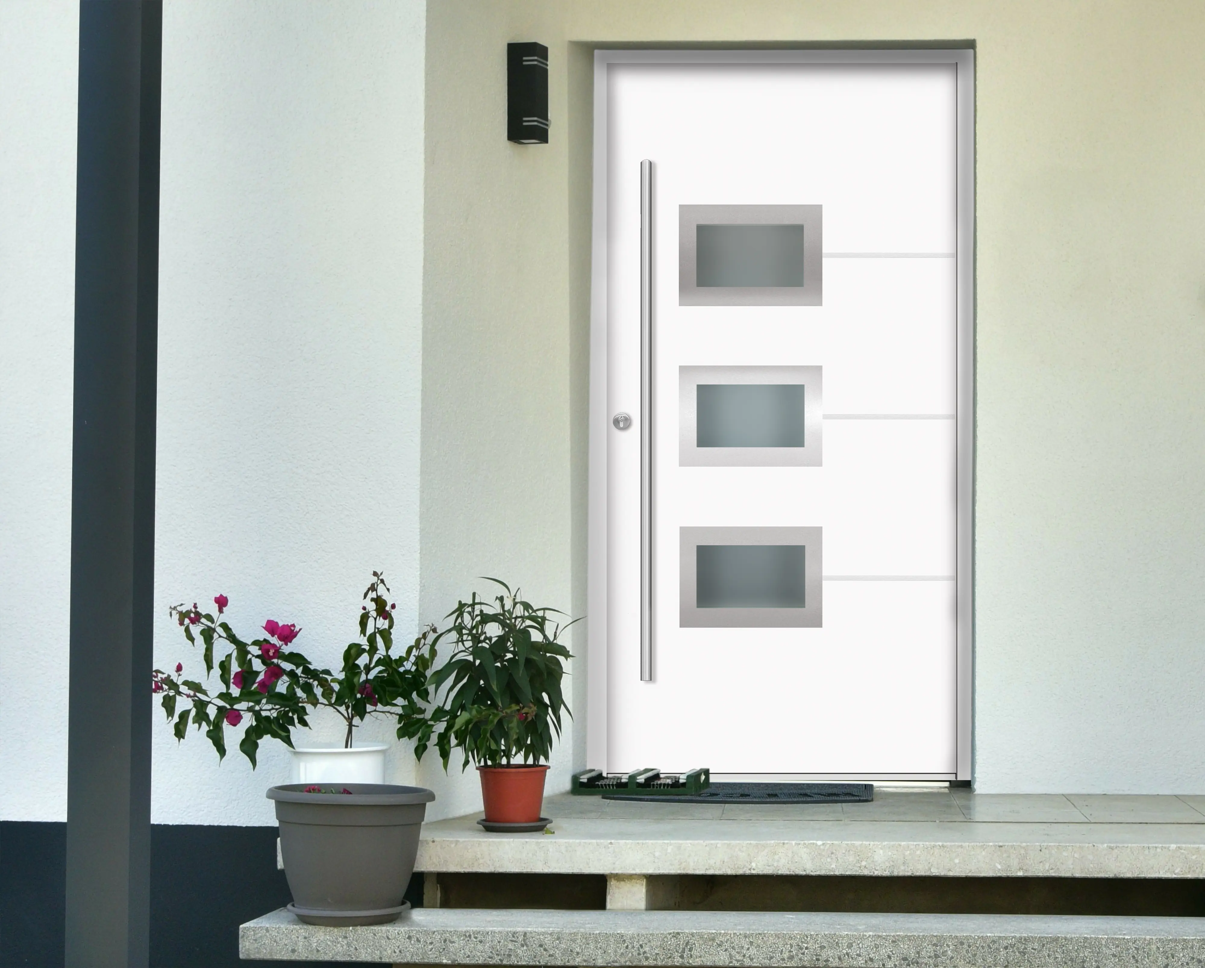 Splendoor Haustür Passivedoor Premium B03 Weiß DIN Links 110 x 210 cm