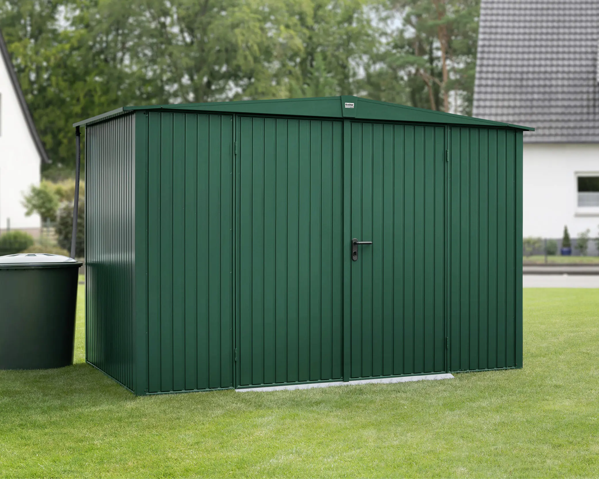 EcoStar Gerätehaus Trend-S Typ 3 323,6 x 247,7 x 219,4 cm moosgrün