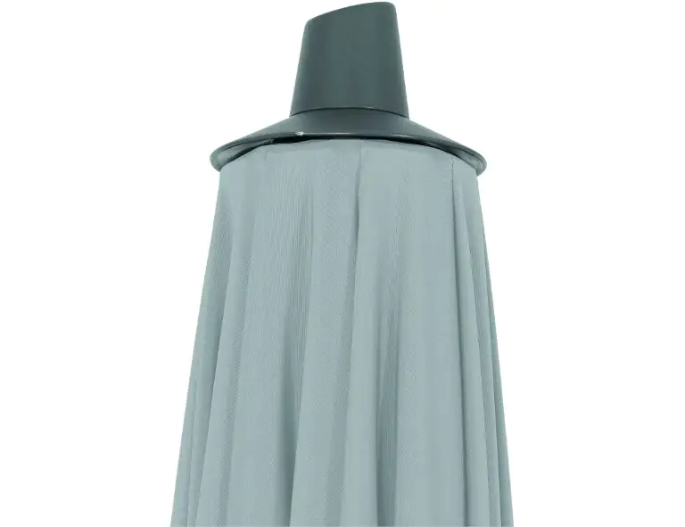 Siena Garden Mittelstockschirm Avio grau 250 x 200 cm