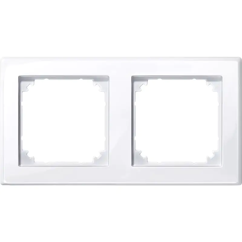 Merten Abdeckrahmen 2-fach Serie M-Pure, aktivweiß MEG4020-3614