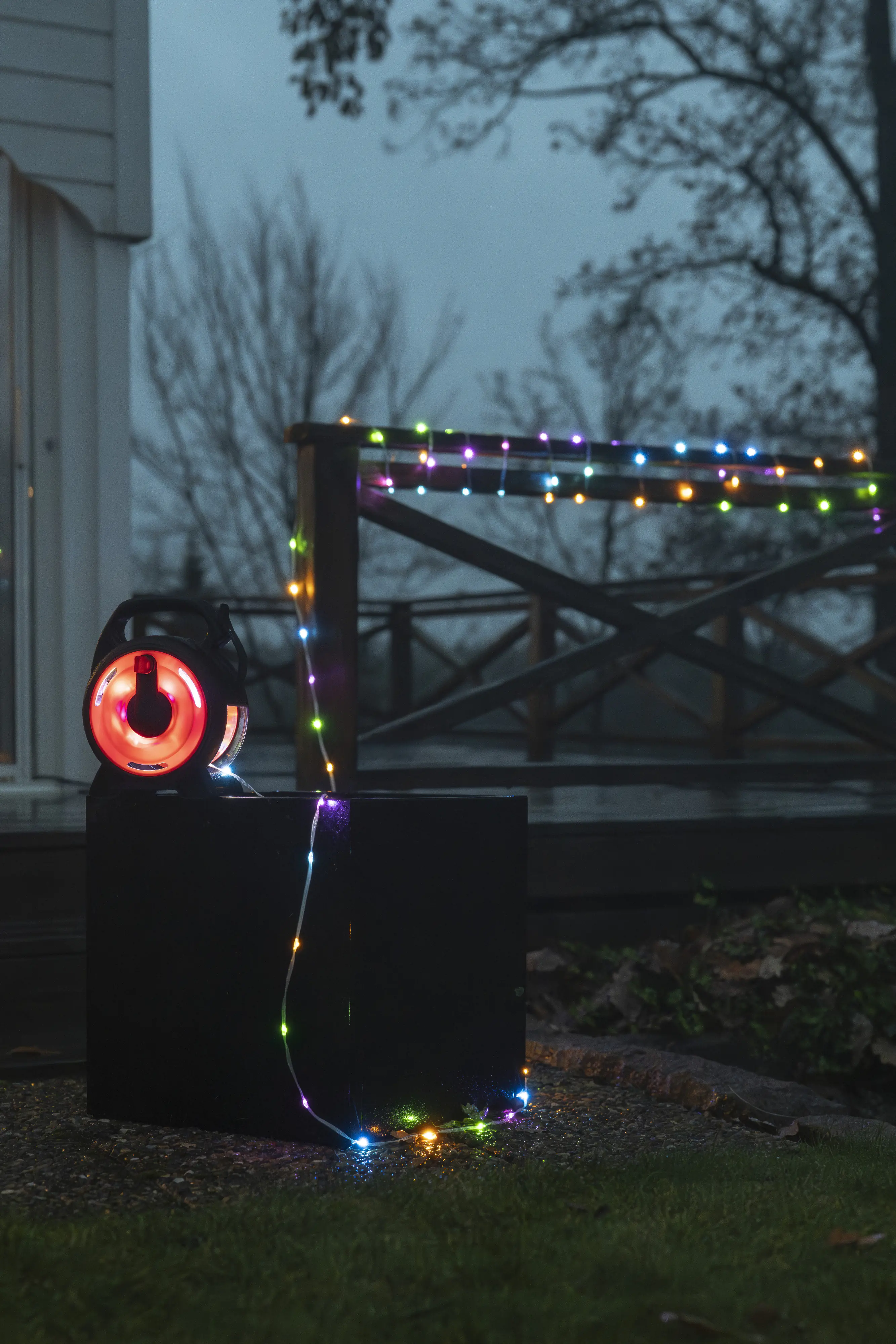 Konstsmide LED Lichterkette mit Kabelaufroller 250 Dioden pastell