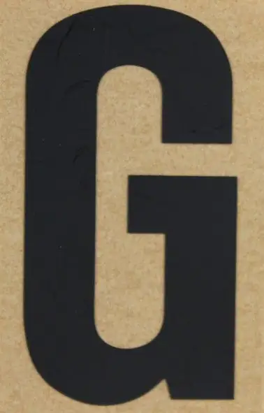 Conacord Klebebuchstabe "G" 65 x 100 mm