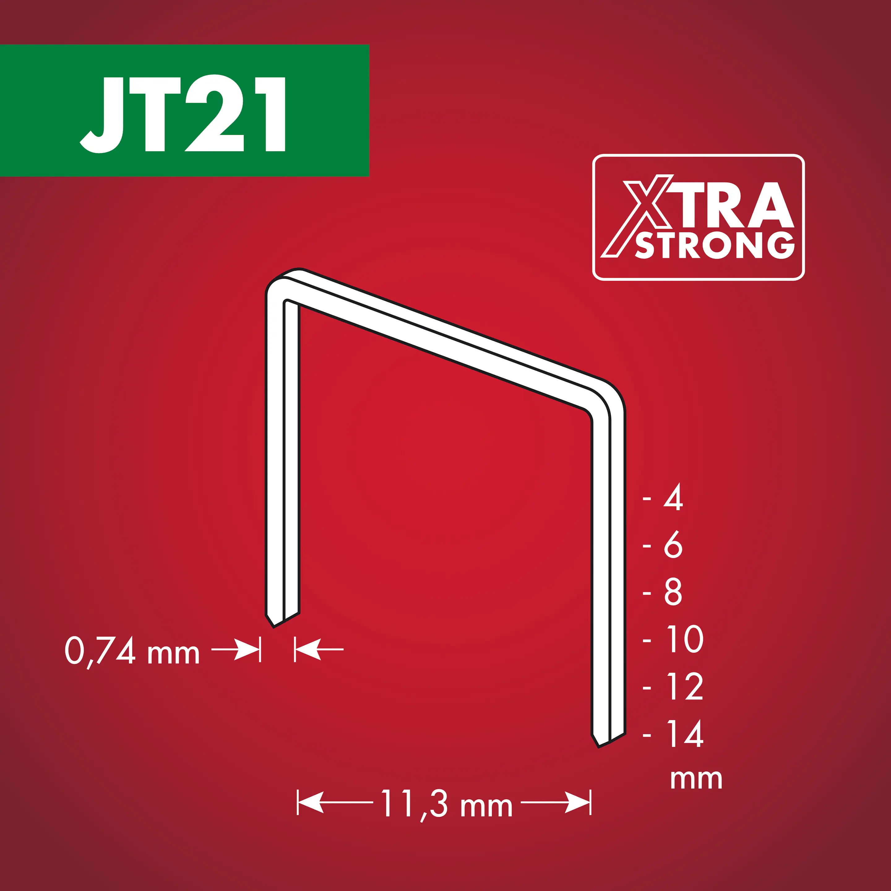 Arrow Tackerklammer Feindraht JT21 8 mm Stoff & Gewebe 5000 Stück