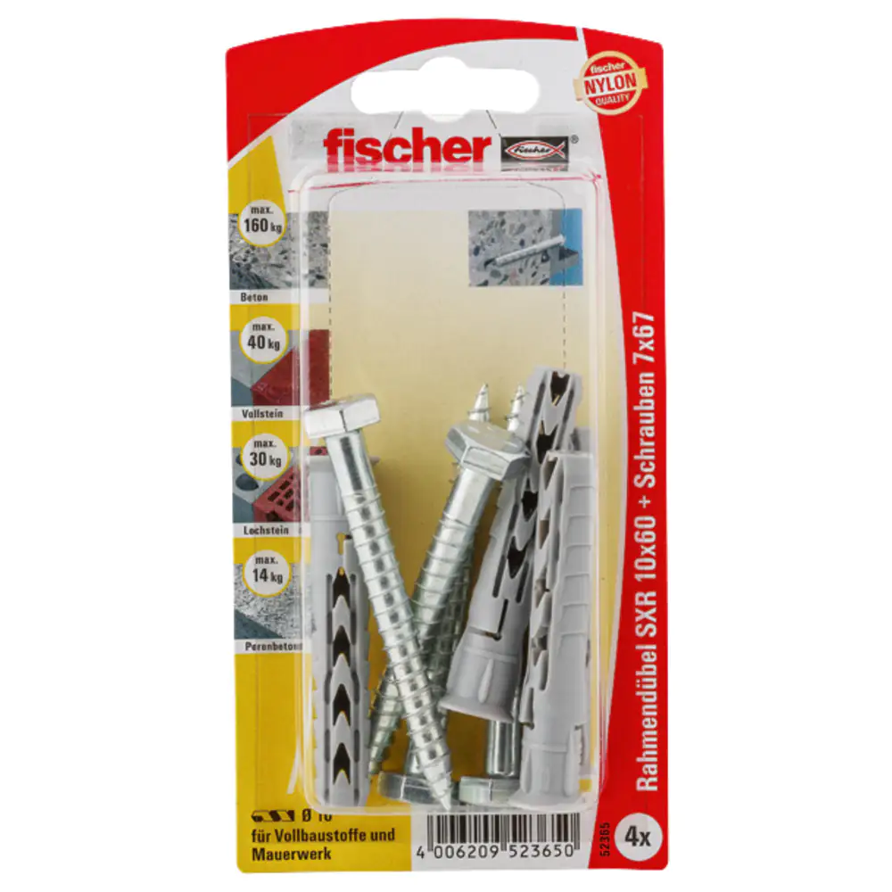 Fischer Langschaftdübel SXR 10.0 x 60 mm - 4 Stück