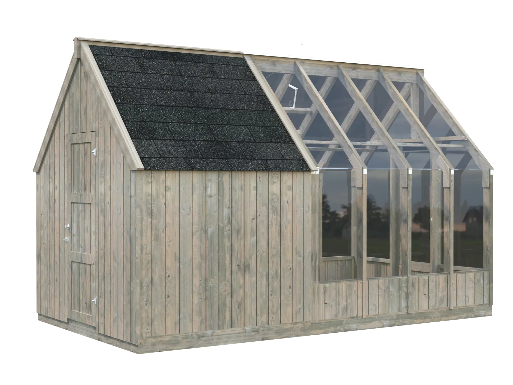 Palmako Geräteraum Emilia 240 x 187 cm 4,0 m² passend zu Gewächshaus Emilia