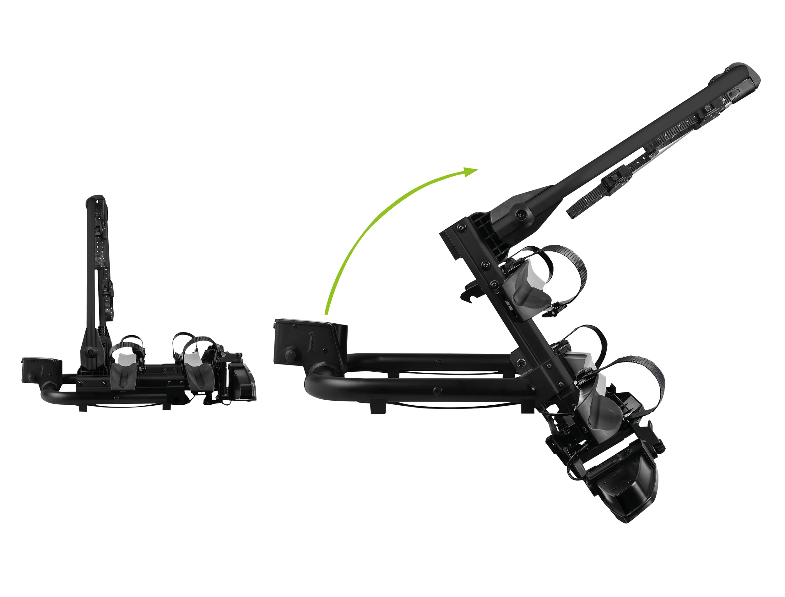 EUFAB Fahrradträger TECDC1+ LED für 2 Fahrräder und große Heckklappen komplett vormontiert
