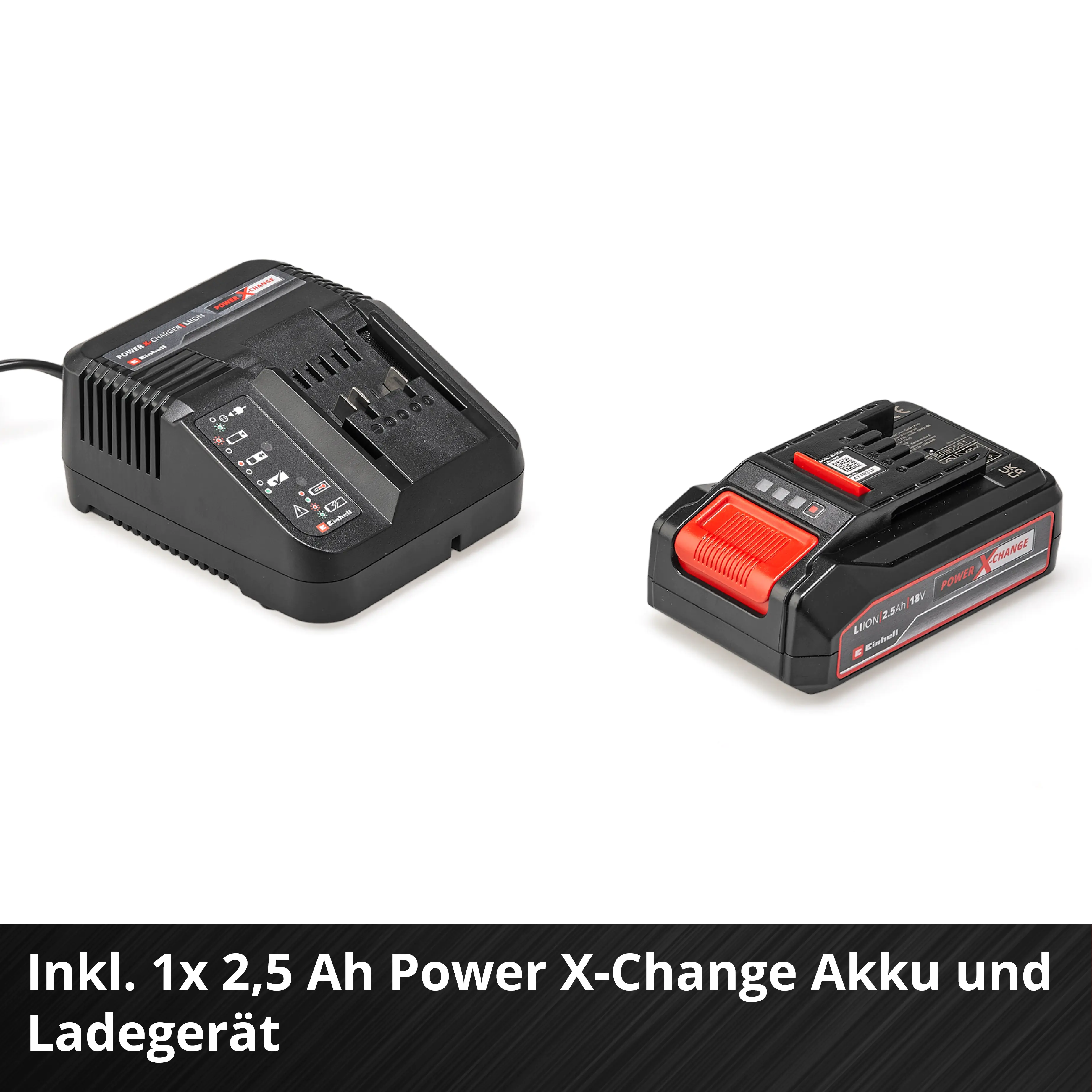 Einhell Akku-Heckenschere GC-CH 1855 55 cm Schnittlänge mit 1 x 2,5 Ah Akku