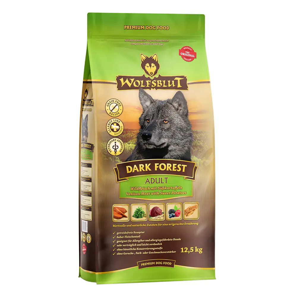 Wolfsblut Dark Forest Hundetrockenfutter Adult getreidefrei 12,5 kg Wild