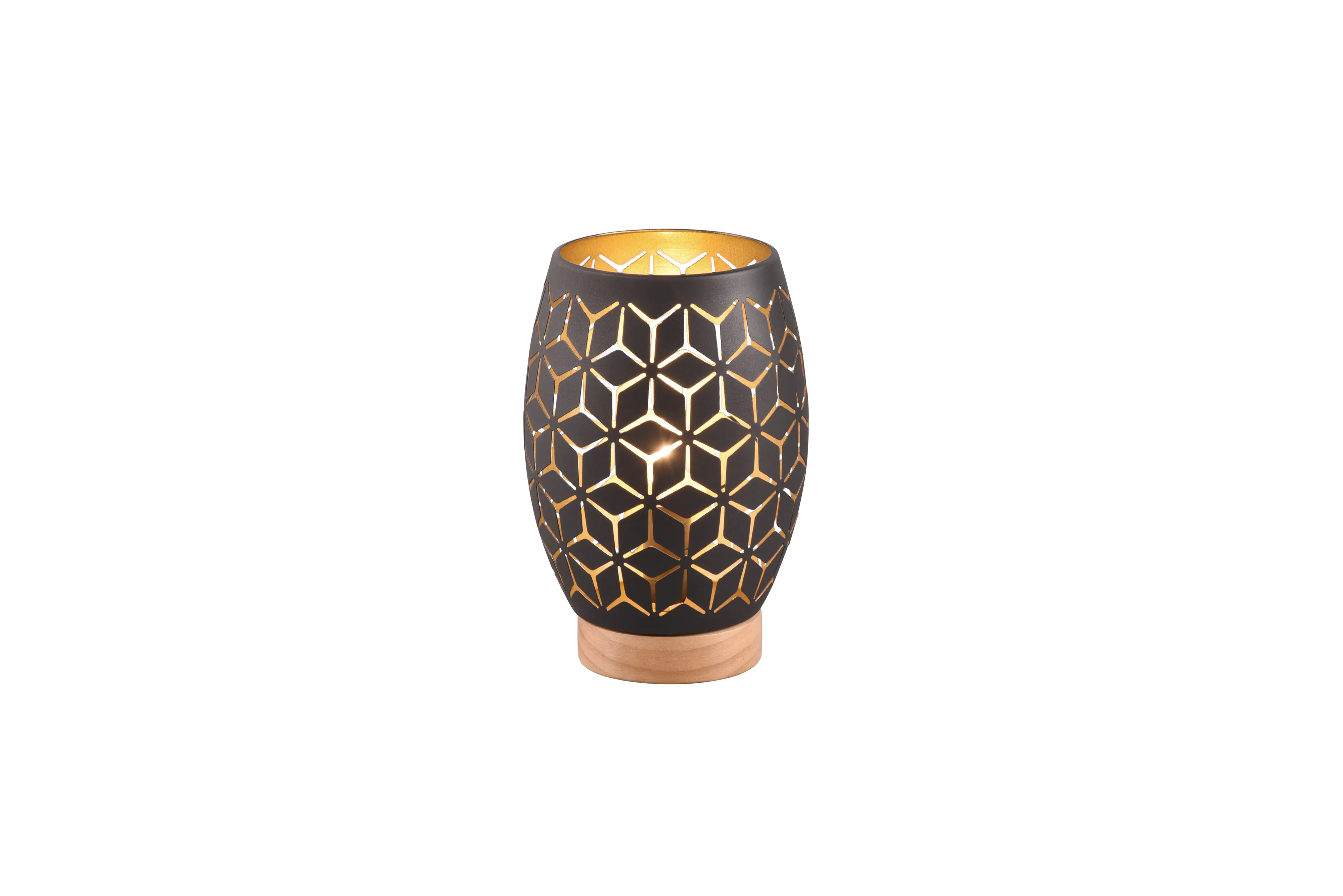 Trio Leuchten Tischlampe Bidar schwarz/gold
