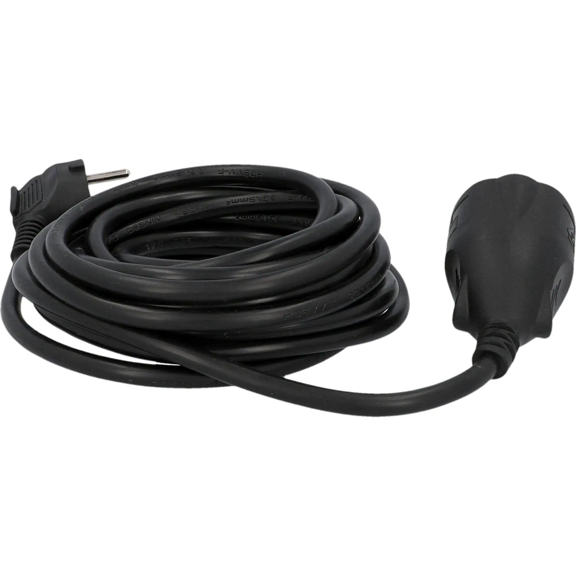 Unitec Verlängerungskabel Innen 5 Meter H05VV-F 3G1,5, schwarz