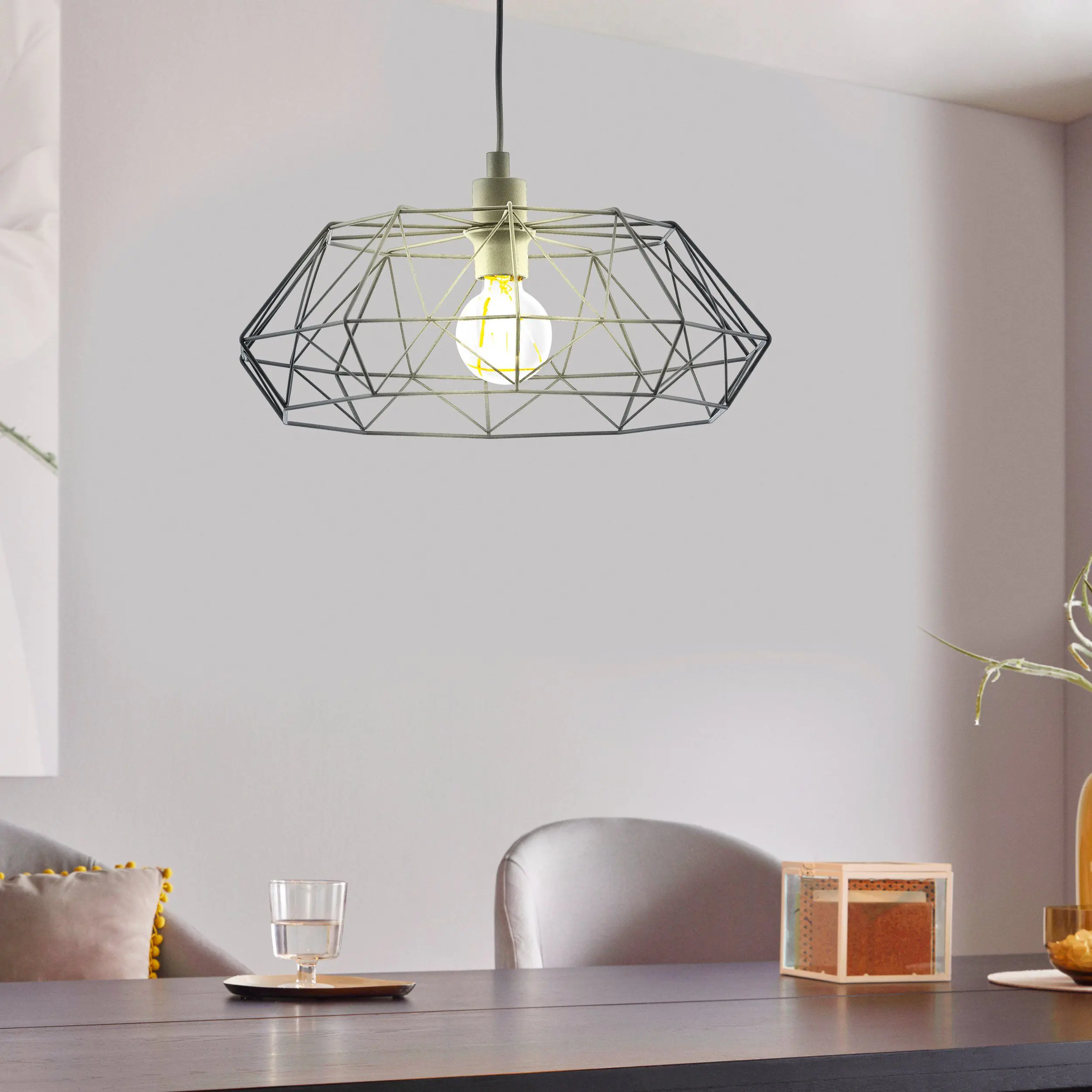 Eglo Pendelleuchte Carlton 2 schwarz Ø 45,5 cm E27, max. 60 W