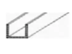 Gutta U-Profil 200 cm 16 mm silber