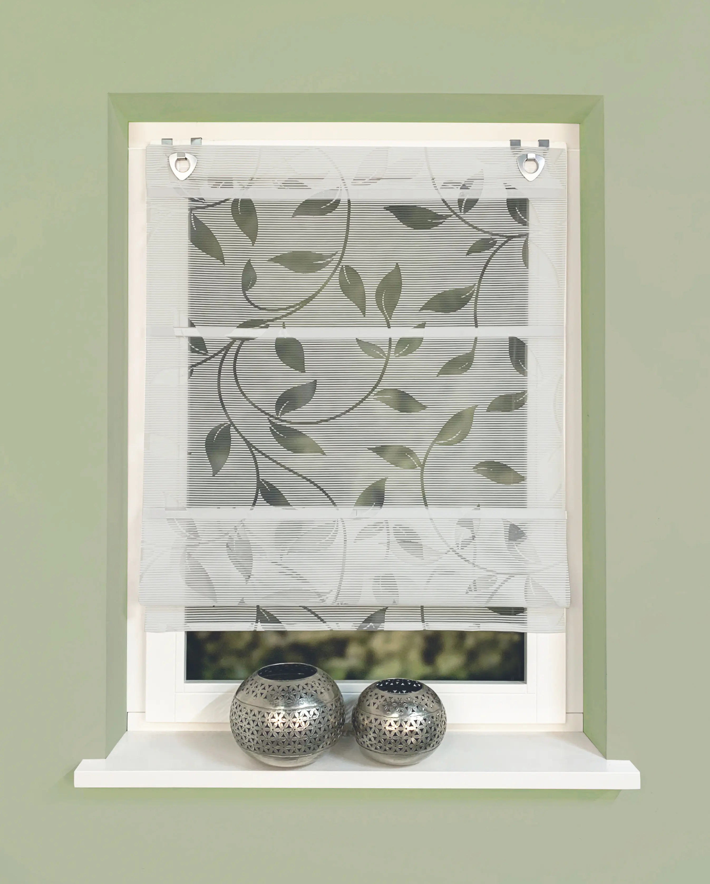 Home Wohnideen Magnetrollo Bambus 130 x 100 cm grau