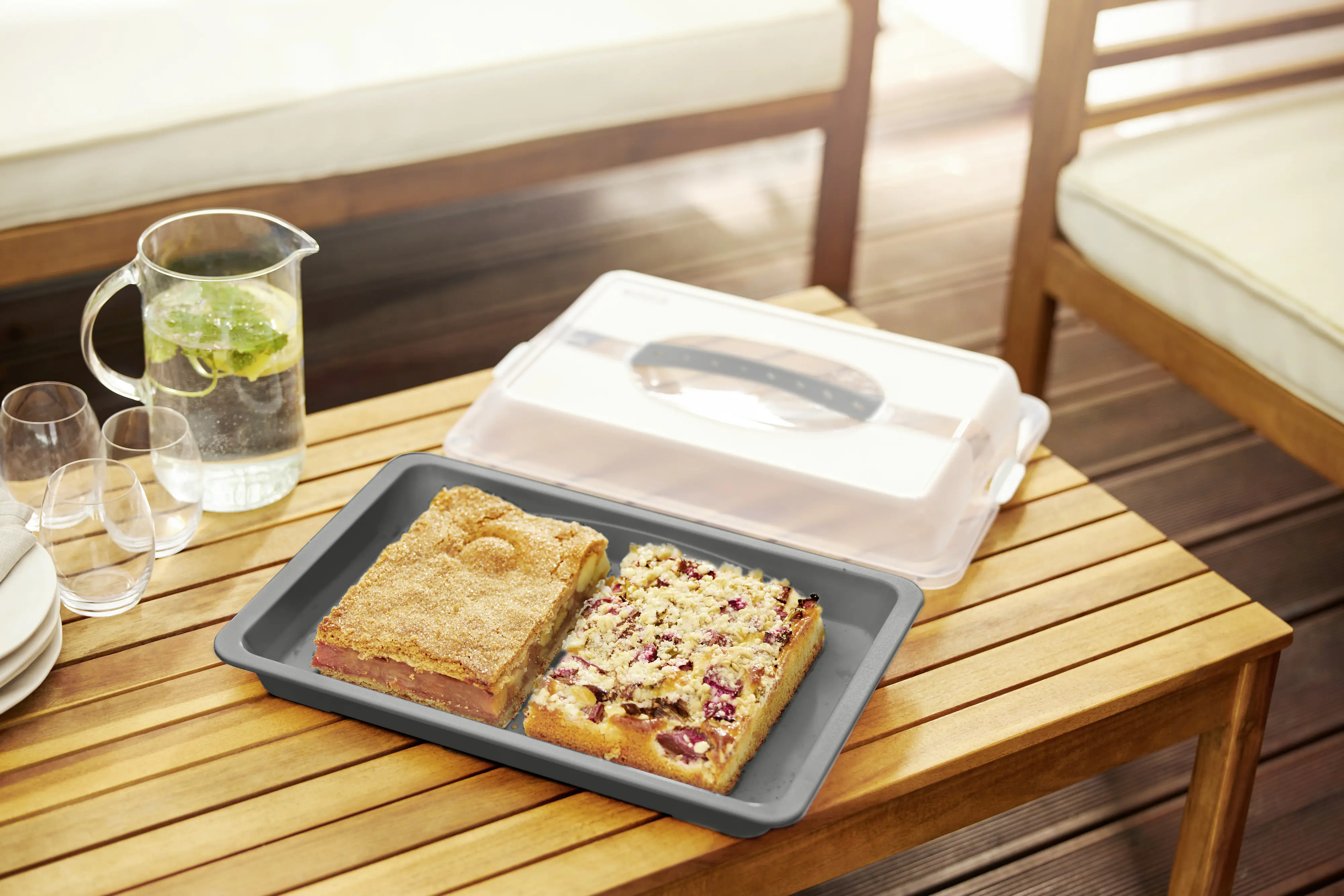 Rotho Kuchentransportbox John medium 44 x 30 cm grau