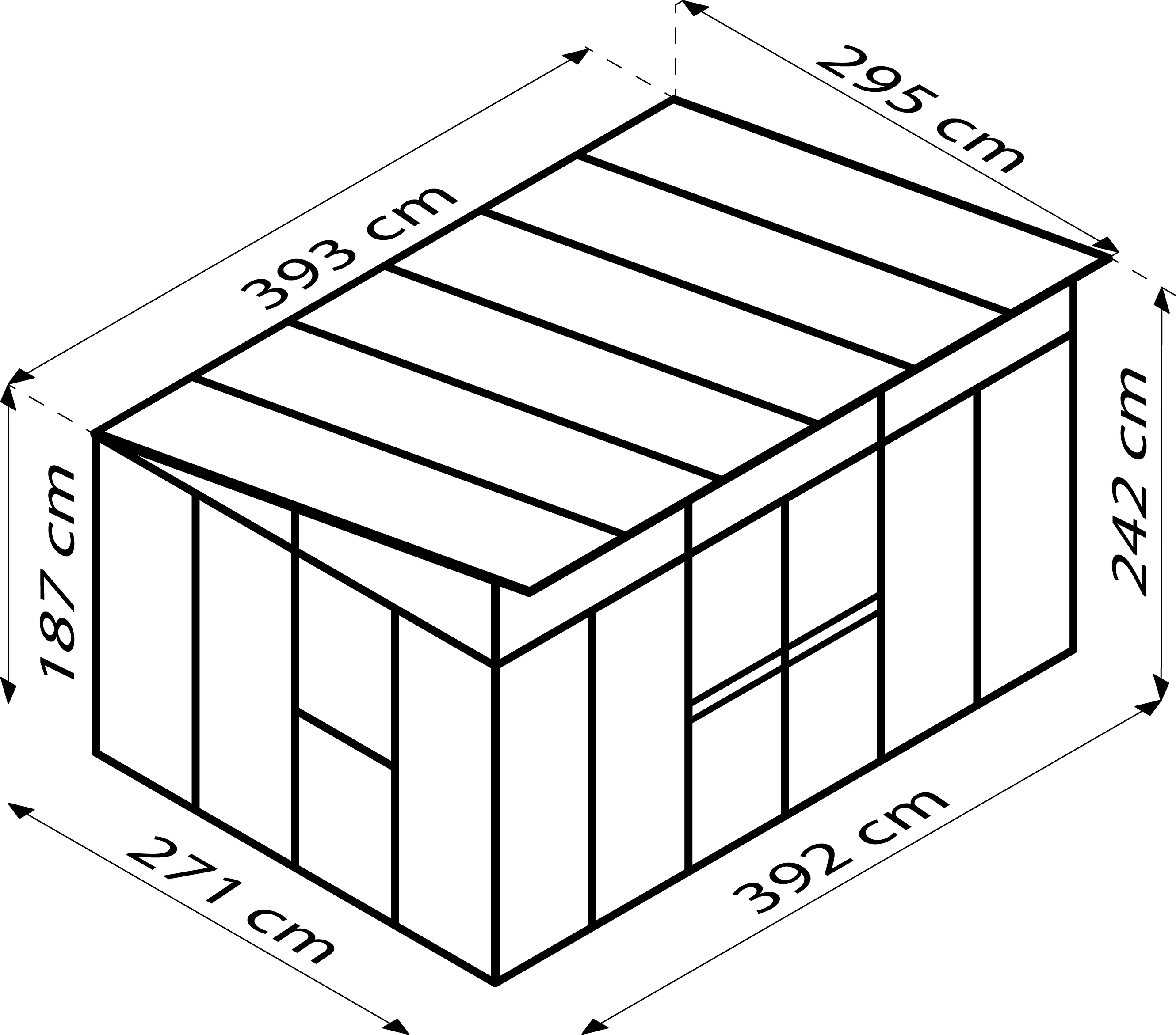 Vitavia Gewächshaus Aura 11500 275 x 396 cm 3 mm ESG 10 mm HKP