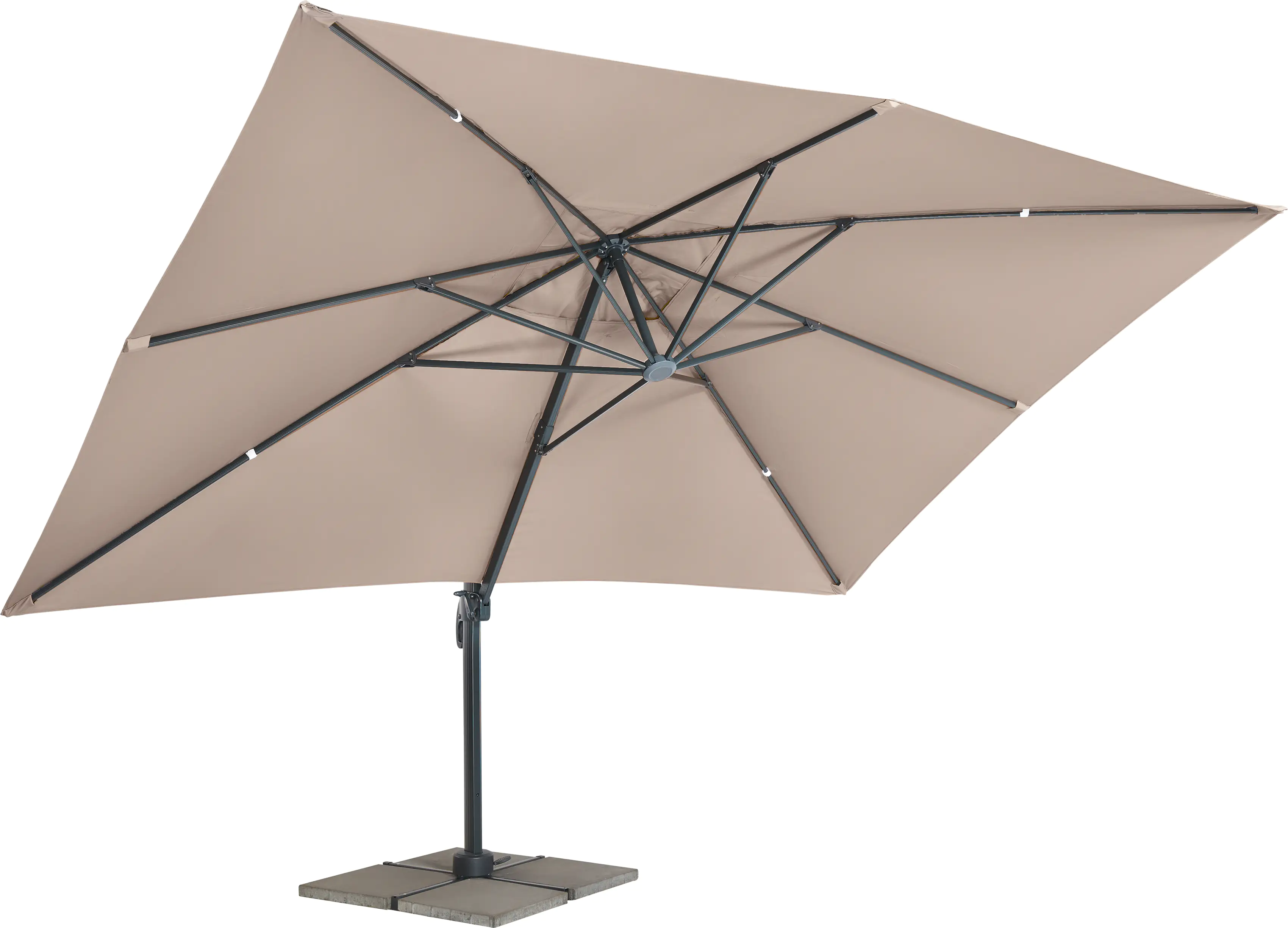 Primaster Ampelschirm Messina taupe, 300 x 400 cm