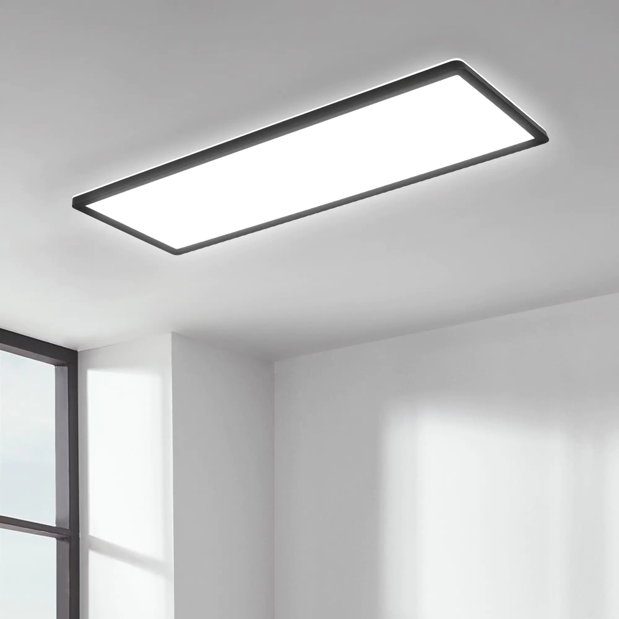 Briloner LED Panel Slim 58 cm, schwarz, ultraflach