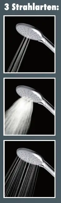 Primaster Handbrause 3 Strahlarten Water Spring chrom mit Wasserspareinsatz