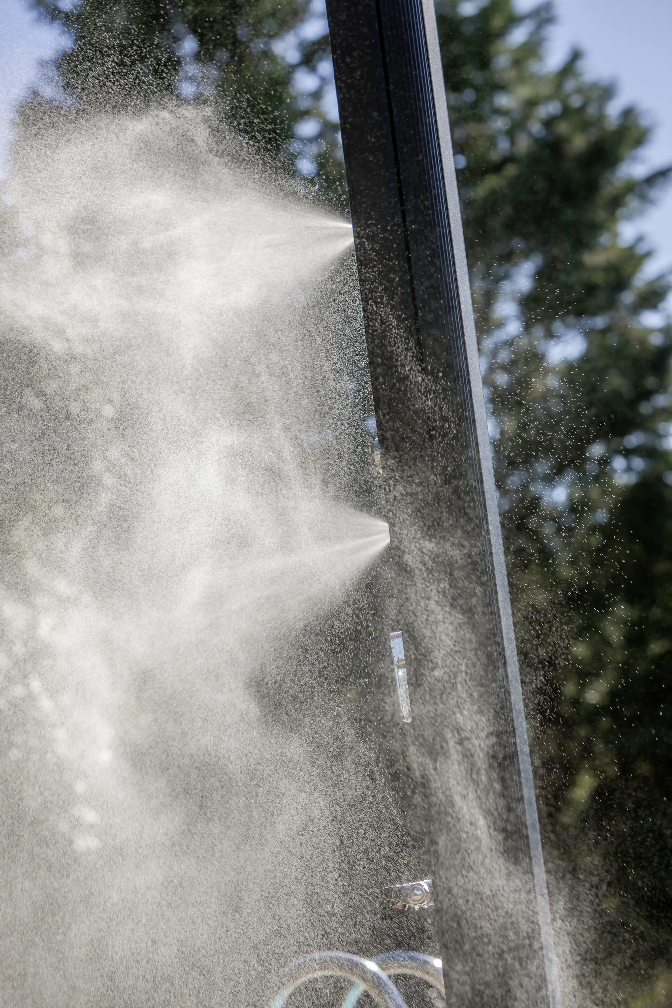 Gre Solardusche Premium 38 Liter Stahl mit Brause und Fuß-Wasserhahn