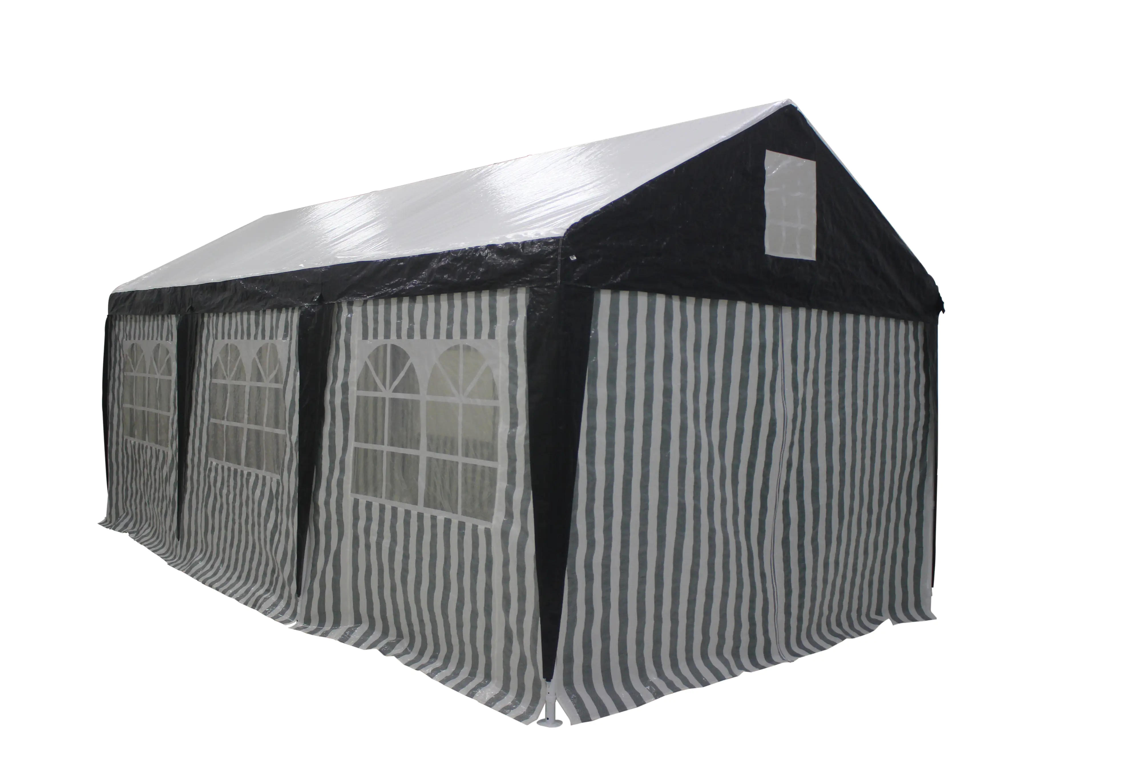 TrendLine Seitenteile für Großraumzelt 300 x 600 cm grün-weiß 6 Stück