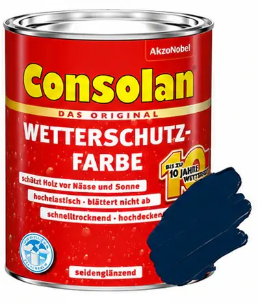 Consolan Wetterschutz-Farbe 2,5 L nachtblau