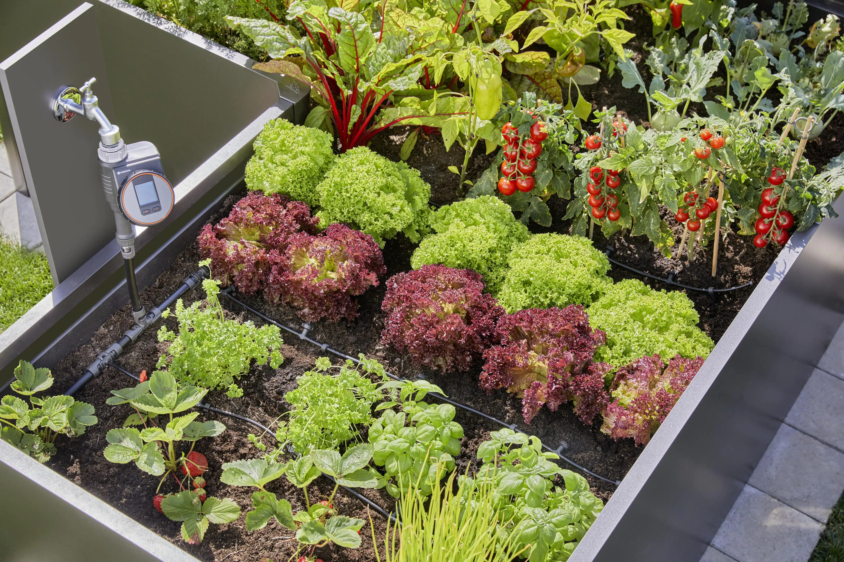 Gardena Tropfbewässerung Set Hochbeet bis zu 35 Pflanzen