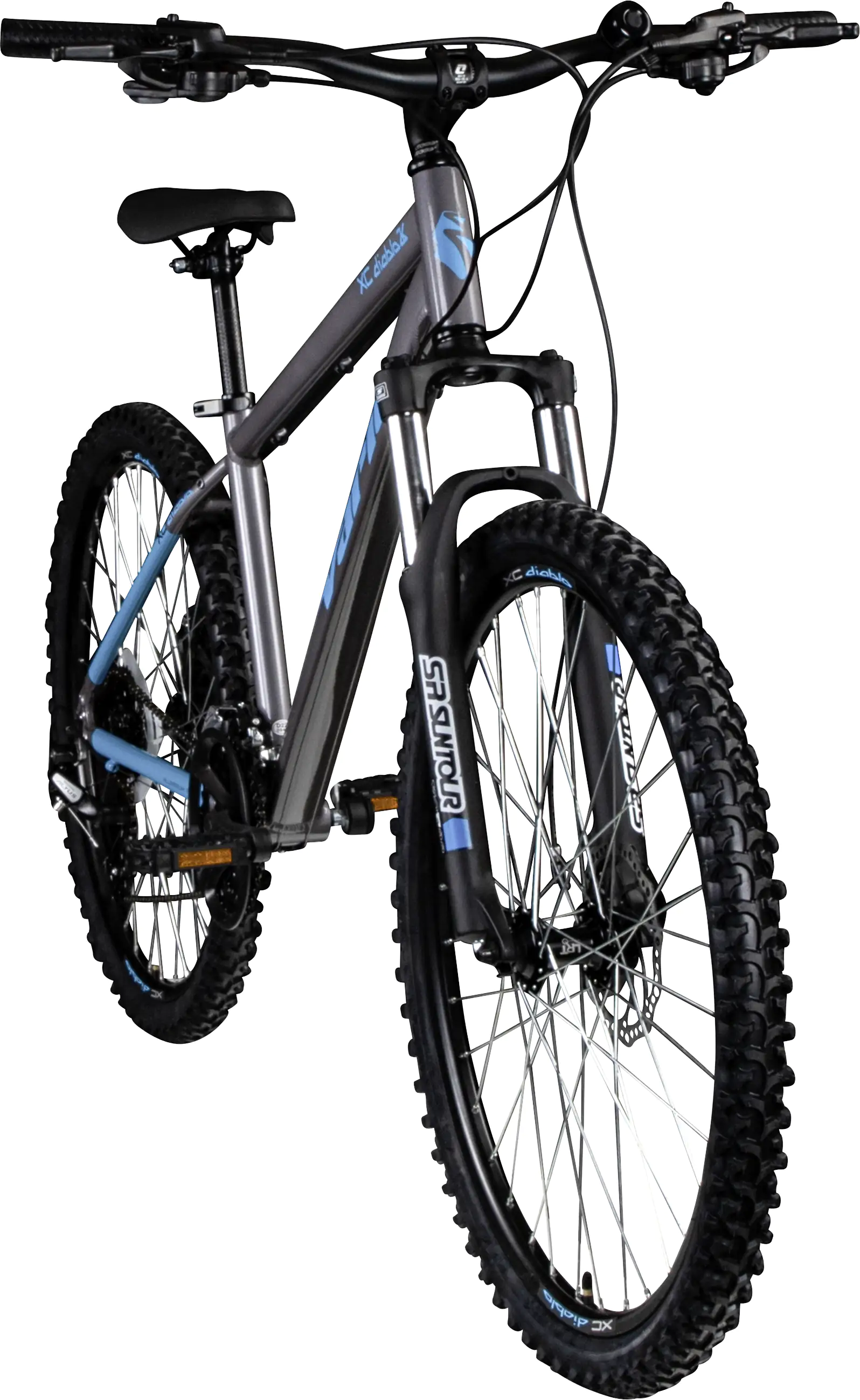 Vario Mountainbike XC DIABLO 26 MTB Hardtail 26 Zoll RH 40cm 24-Gang grau  blau