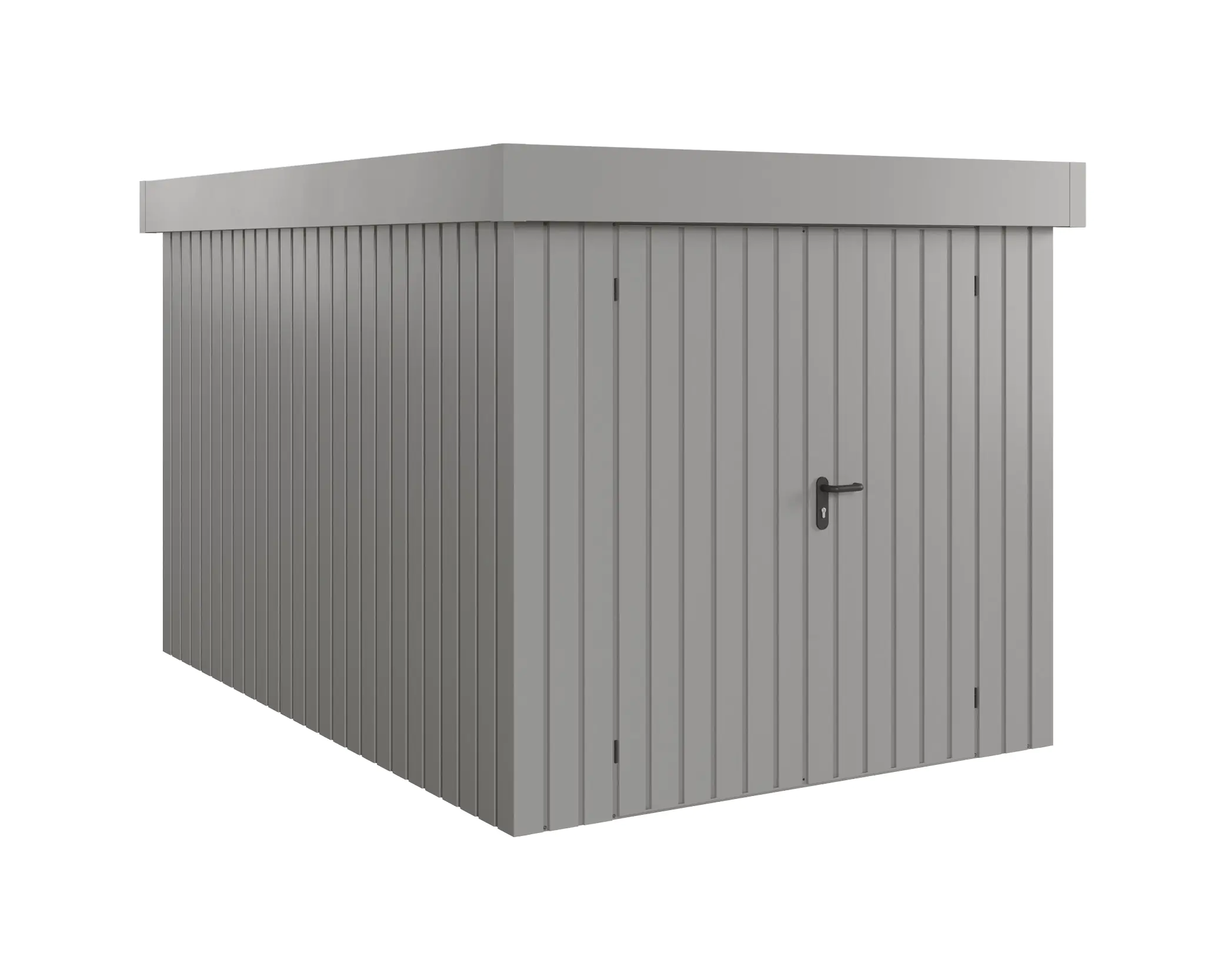 EcoStar Metallgerätehaus Euroline EFD7 aluminiumgrau 214 x 310 cm 2-flg.