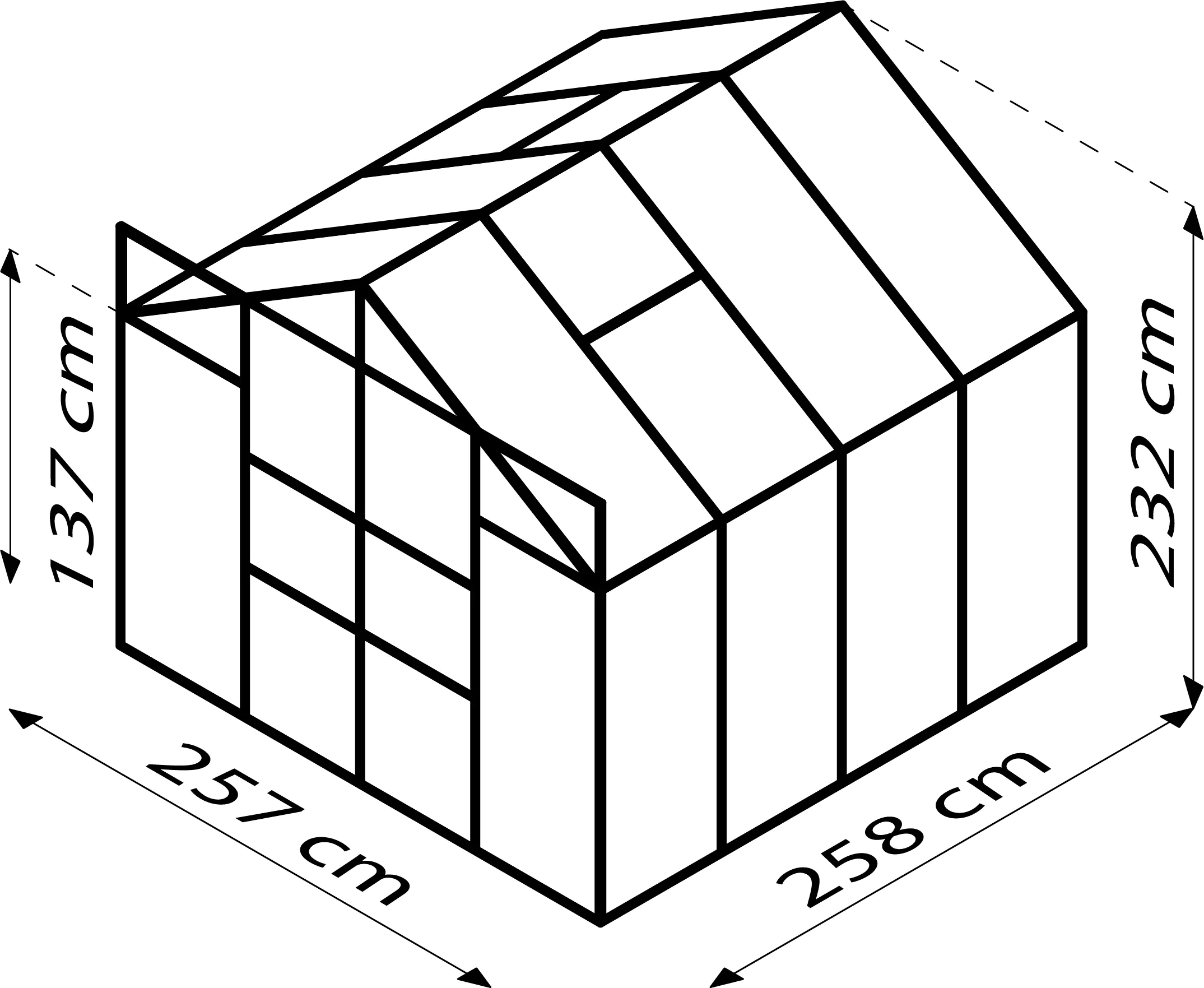 Vitavia Gewächshaus Mars 6700 254 x 254 cm 4 mm HPK