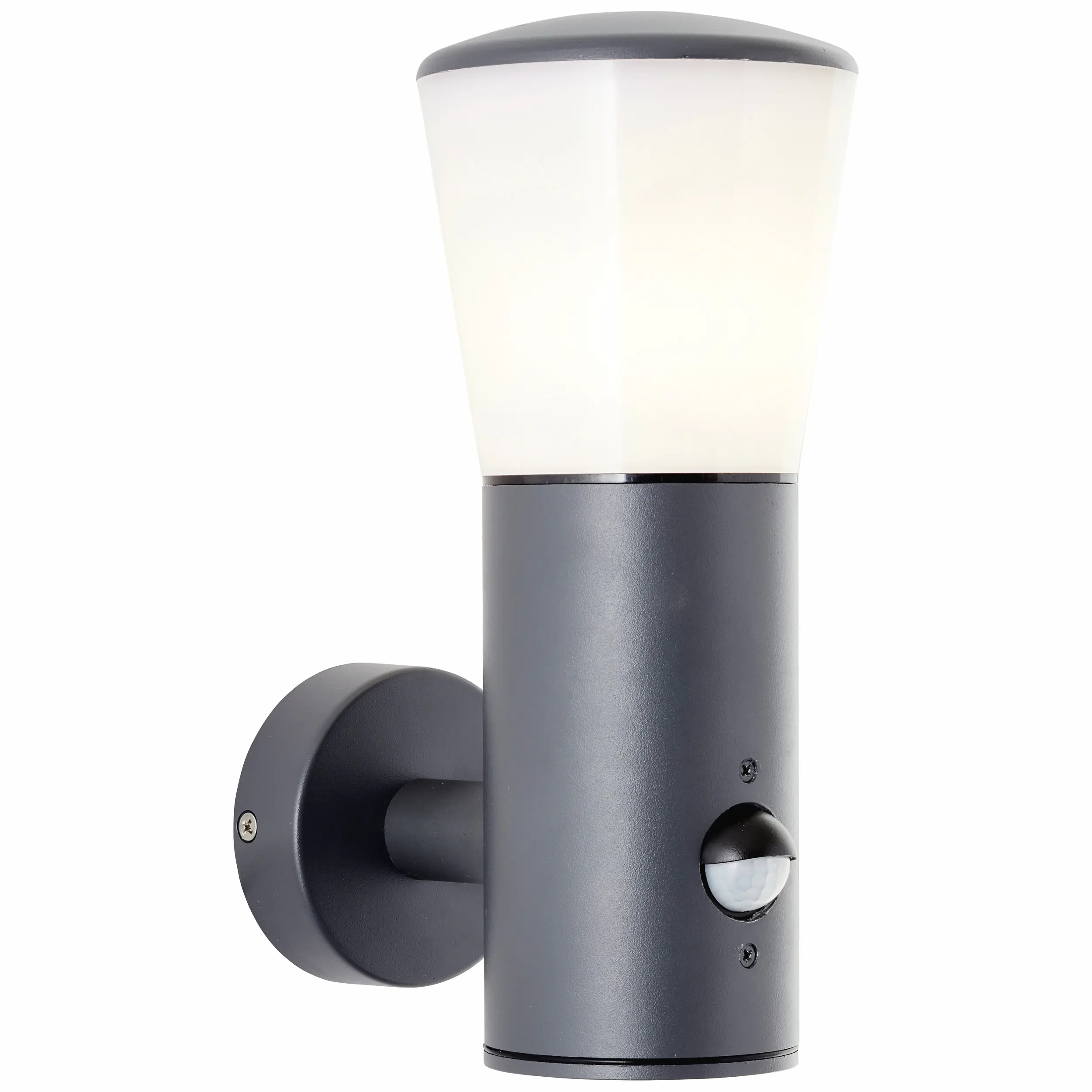 Brilliant LED Außen-Wandleuchte Cliffi aluminium mit Bewegungsmelder E27 28 W