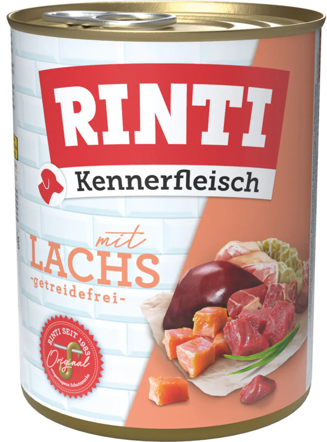 Rinti Kennerfleisch Hundenassfutter Adult getreidefrei 800 g Lachs bei Kartonabnahme