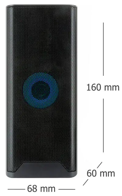 Schwaiger Bluetooth Lautsprecher Lichteffekte USB 2.0 A, 4x Klinkenstecker, schwarz