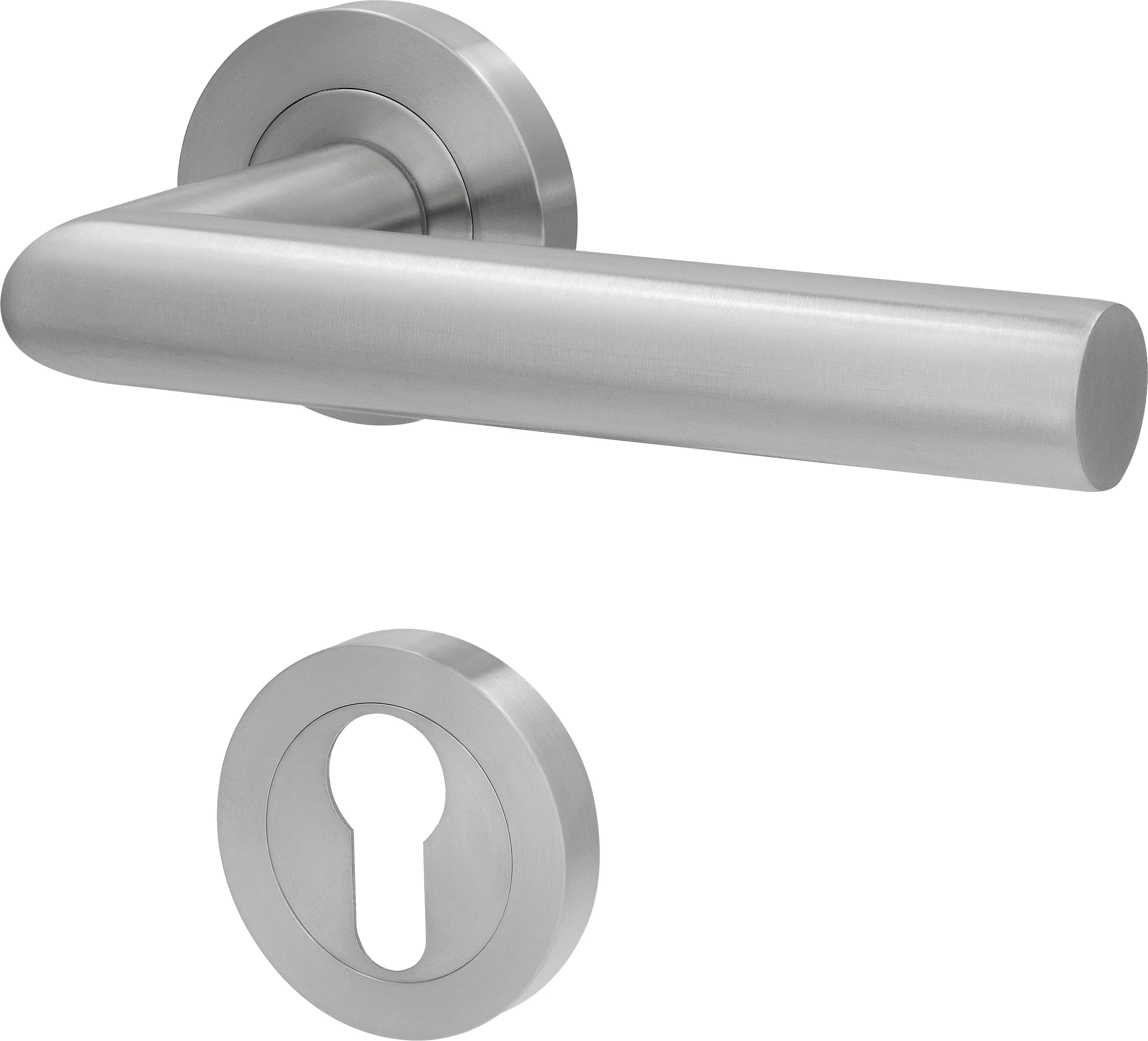 Alpertec Rosettengarnitur Solid 9 PZ Edelstahl satiniert Ø 5,2 cm