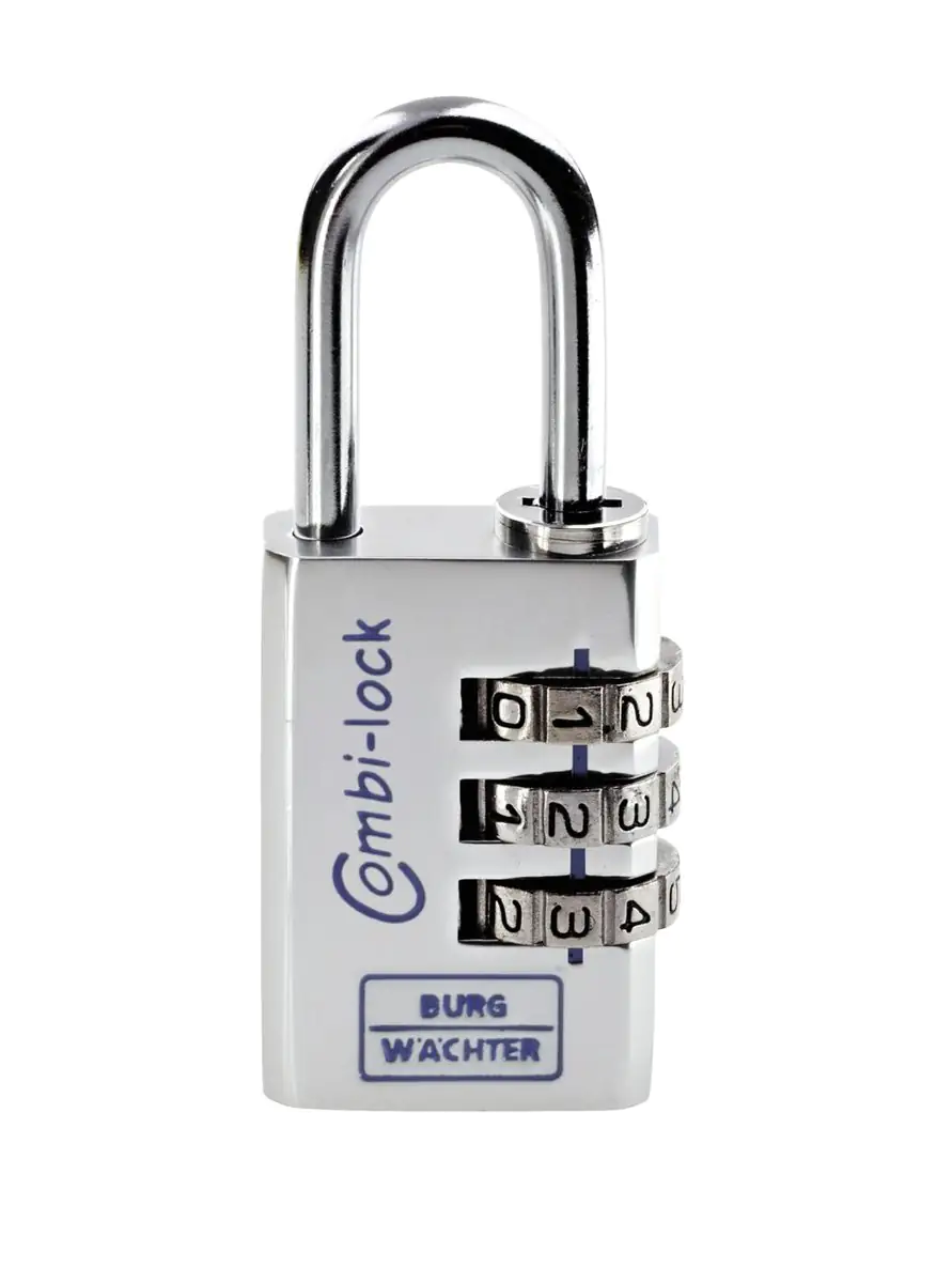 Burg Wächter Zahlenschloss Combi Lock 90 30 Chromo SB 12.0 x 27.0 mm