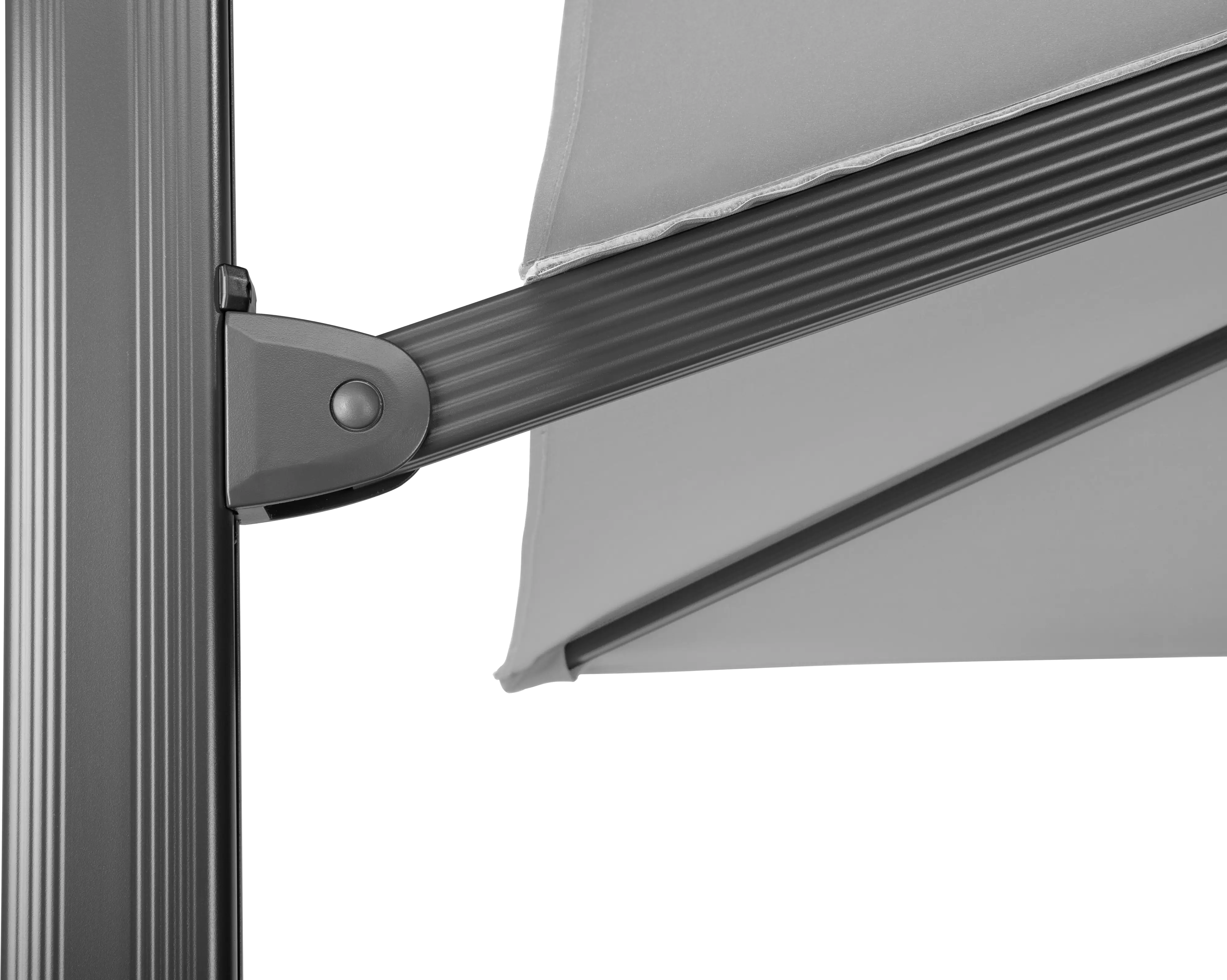 Schneider Ampelschirm Rhodos Smart silbergrau 300 x 300 cm inkl. Sonnenschirmhülle
